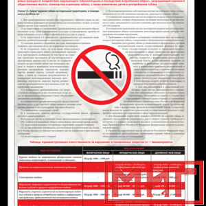 Фото 3 - Курение запрещено, плакат.
